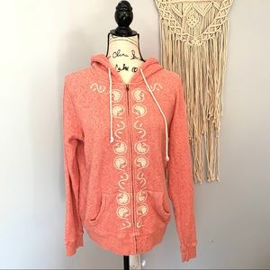 Lucky Brand Embroidered Coral Jacket
